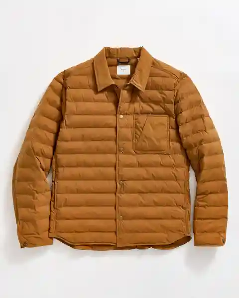 Billy Reid Baffle Shirt Jacket, Brown