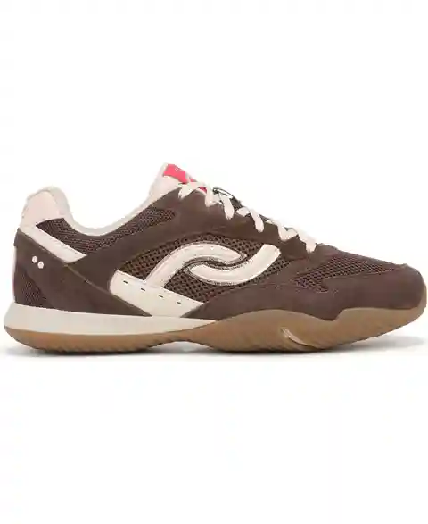 Ryka Women's Candor Low Profile Lace Up Sneakers - Fudge Brown Leather/Mesh