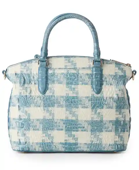 Brahmin Duxbury Sakura Zipper Satchel Bag - Blue