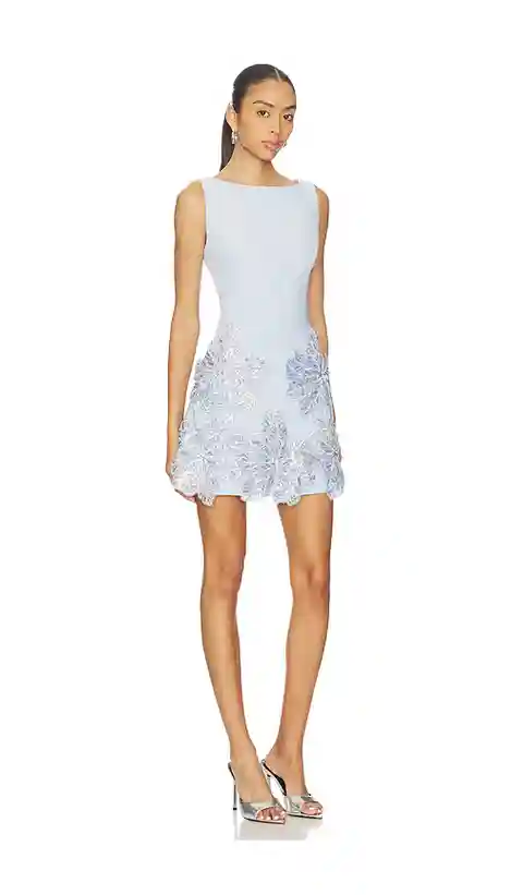 ELLIATT Skye Mini Dress in Baby Blue. - size L (also in S, XS, M, XL)
