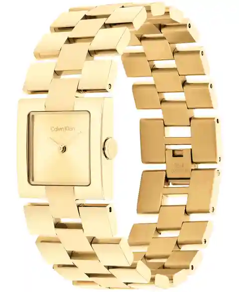 Calvin Klein Women's Ck Meridian Gold Tone Stainless Steel Bracelet Watch, 22mm - Gold Tone