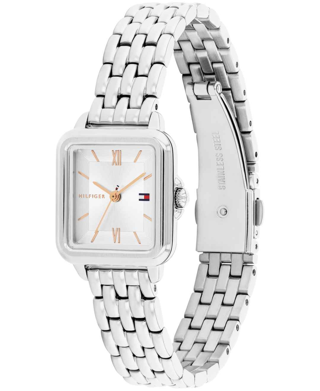 Tommy Hilfiger Women's Quartz Silver Tone Stainless Steel Bracelet Watch, 22.5mm - Silver