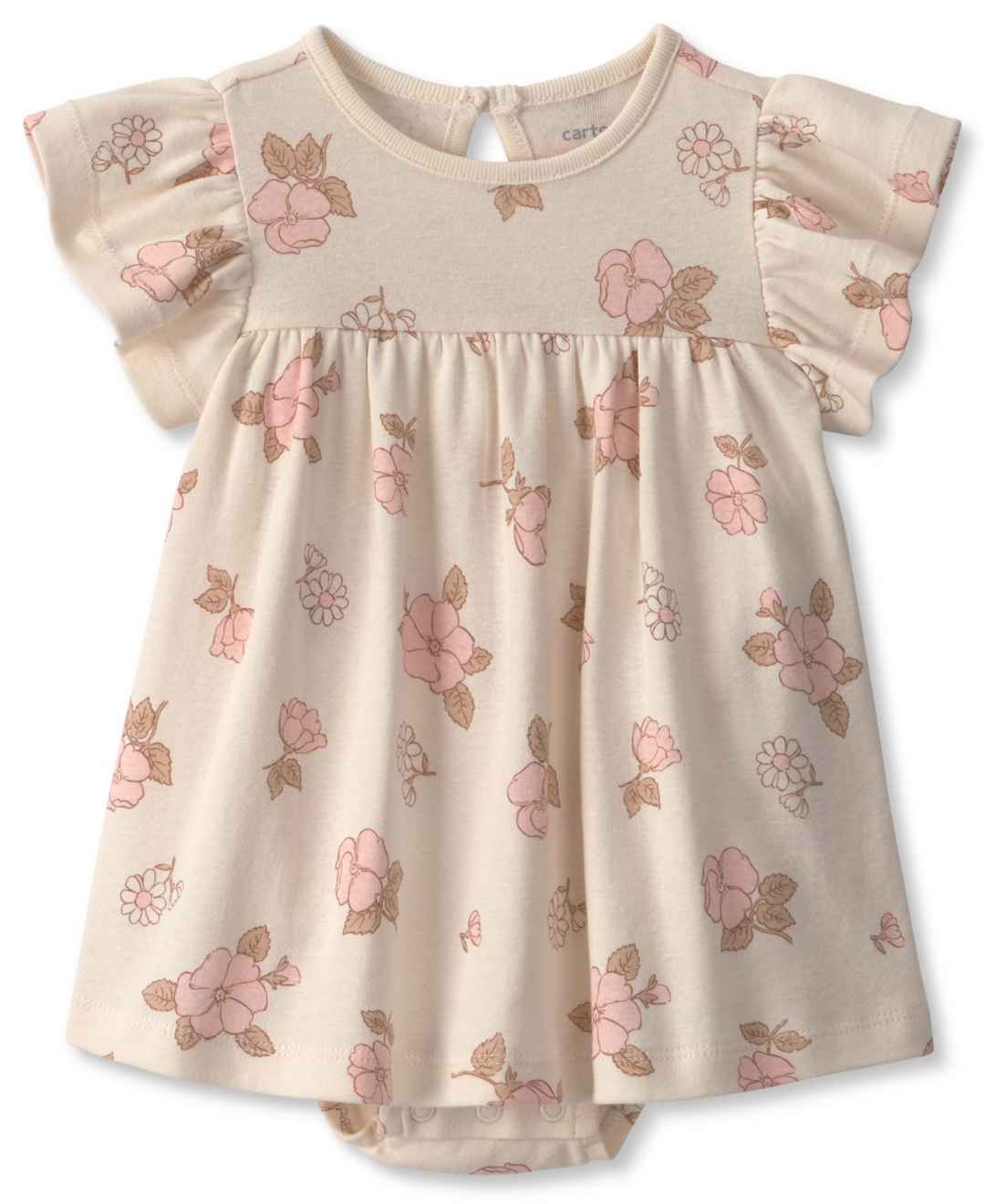 Carter's Baby Girls' Floral Dress 2-Piece Set - Pink/Ivory