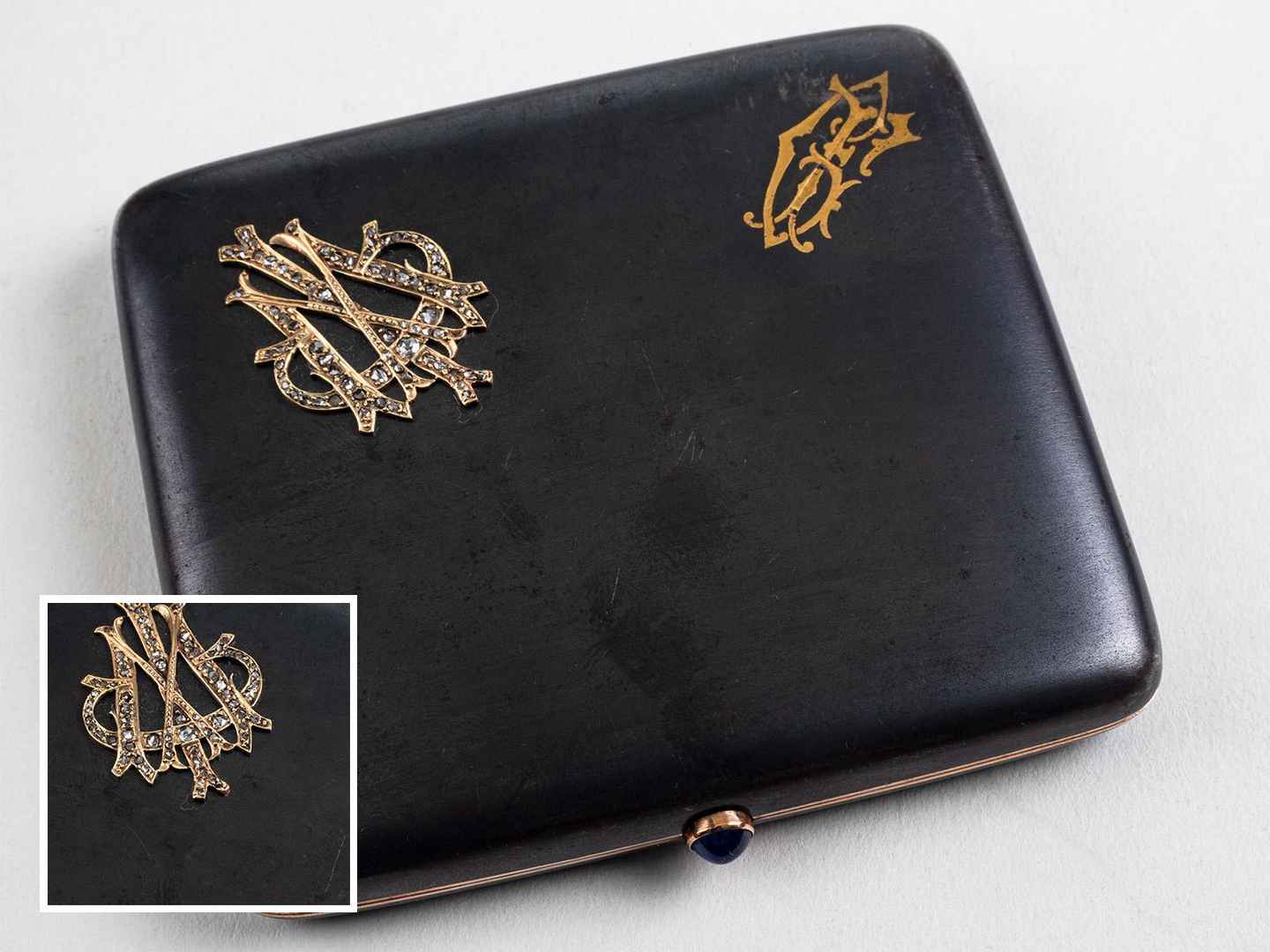 Russian Cigarette Case Cigarette Case, Black (3.5" x 3")