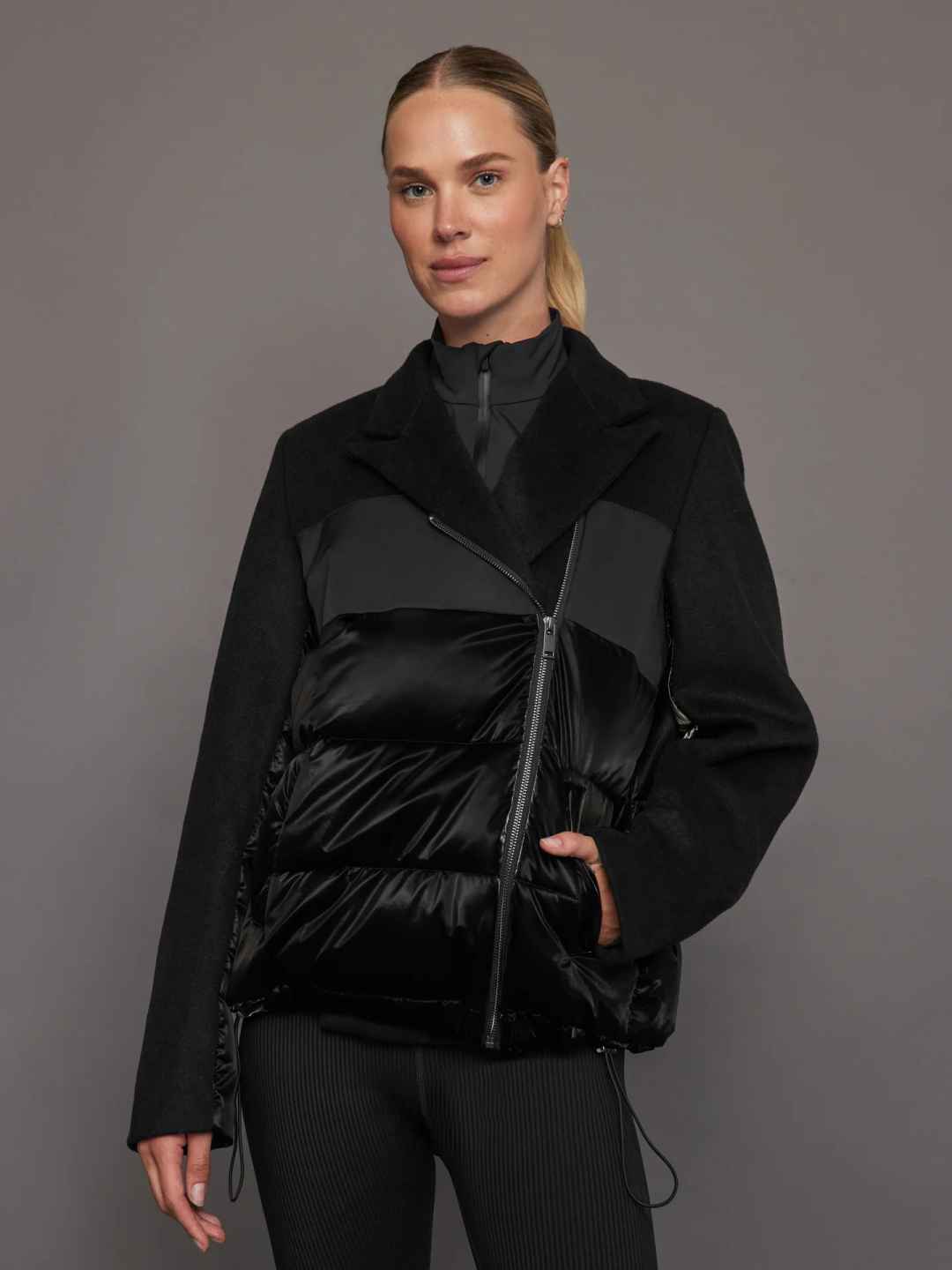 Carbon38 Blazer Puffer - Black - Size M