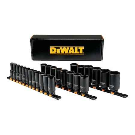 Skt St,Deep Impct Metric,1/2in Dr,26pcs