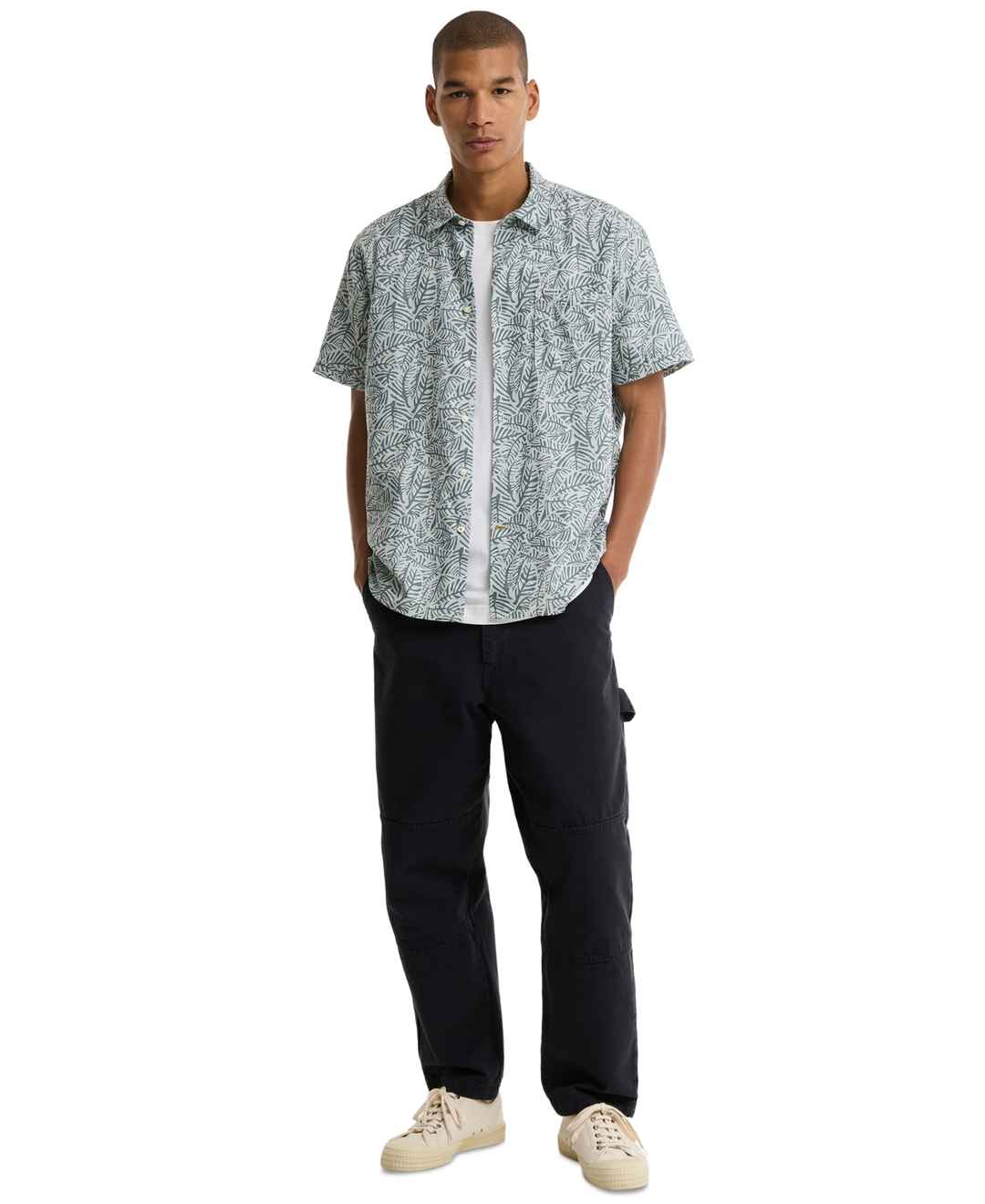 Barbour Men's Dearham Printed Summer Shirt - Dusty Slate