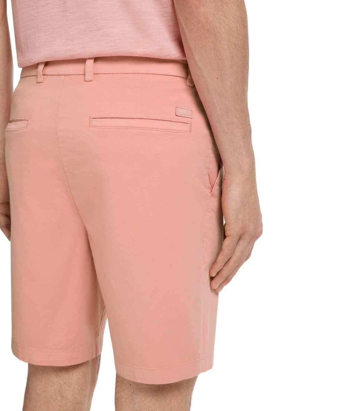 Boss by Hugo Boss Men's Stretch-Cotton Twill Modern-Fit Shorts - Open Pink