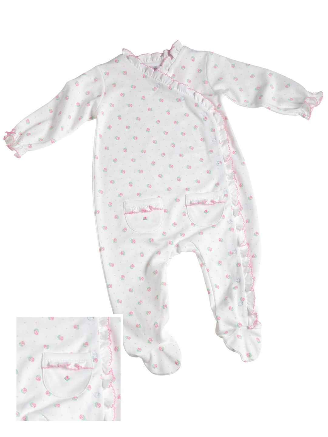 Rose Bud Baby Onesie Baby Onesie, Pink (9M)