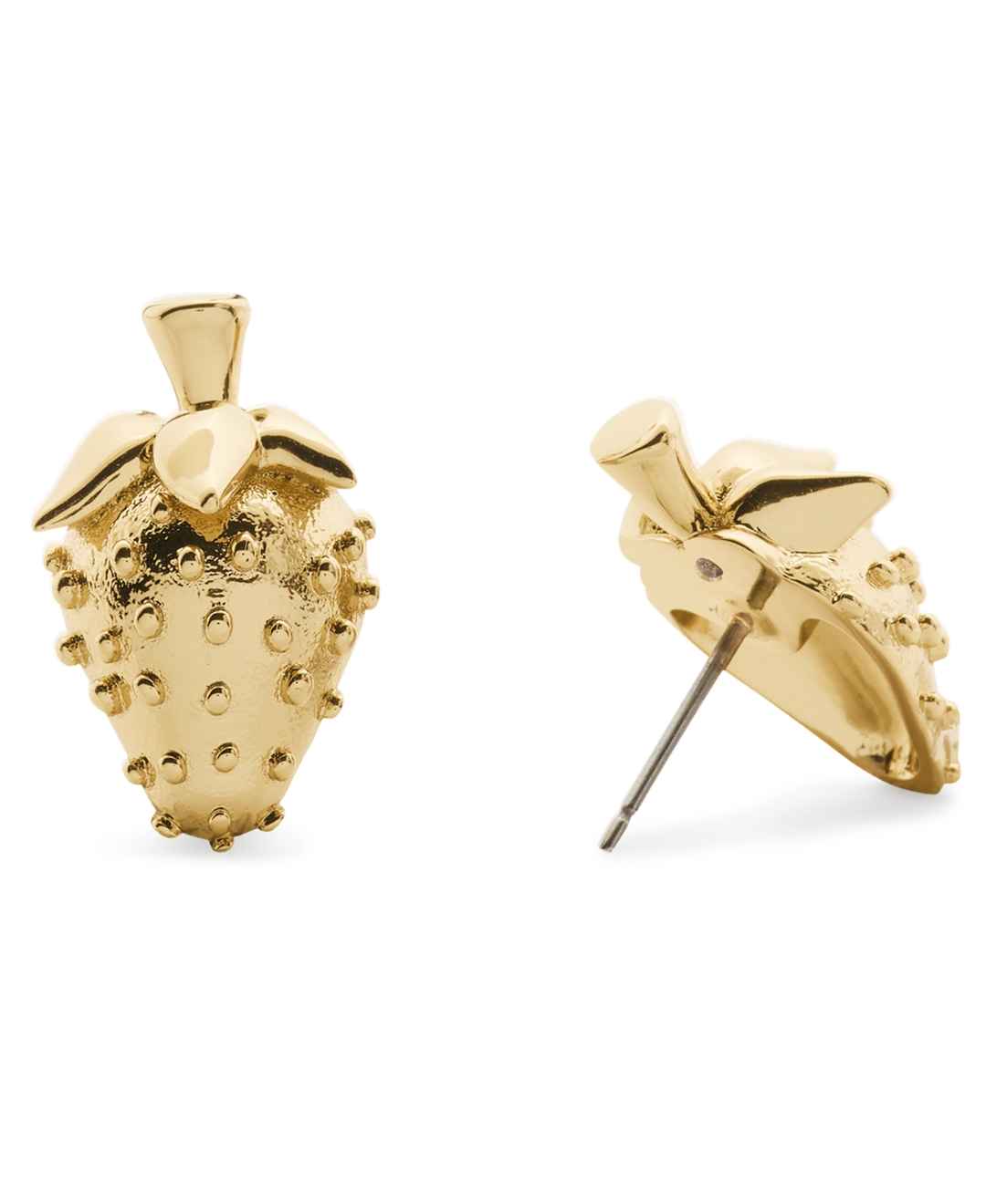 kate spade new york Gold-Tone Secret Garden Statement Strawberry Stud Earrings - Yellow